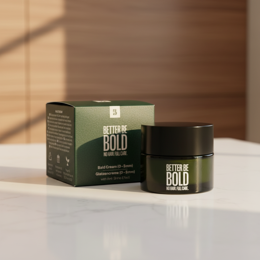 Glatzencreme mit größerem Tiegel