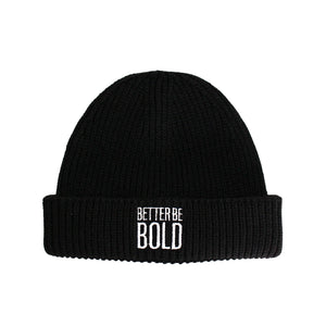 BETTER BE BOLD Beanie aus recycelten Materialien mit hochwertigem Stick